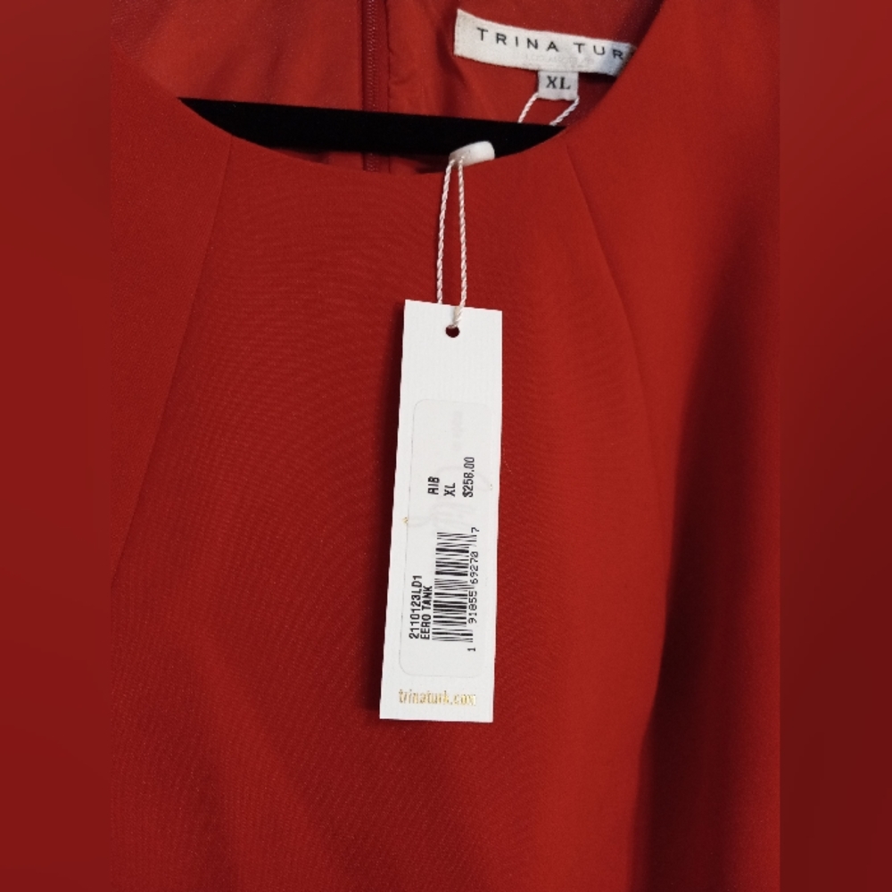 Trina Turk Red Sleeveless Top - Picture 2 of 4